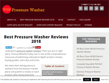 Tablet Screenshot of pressurewashertoday.com